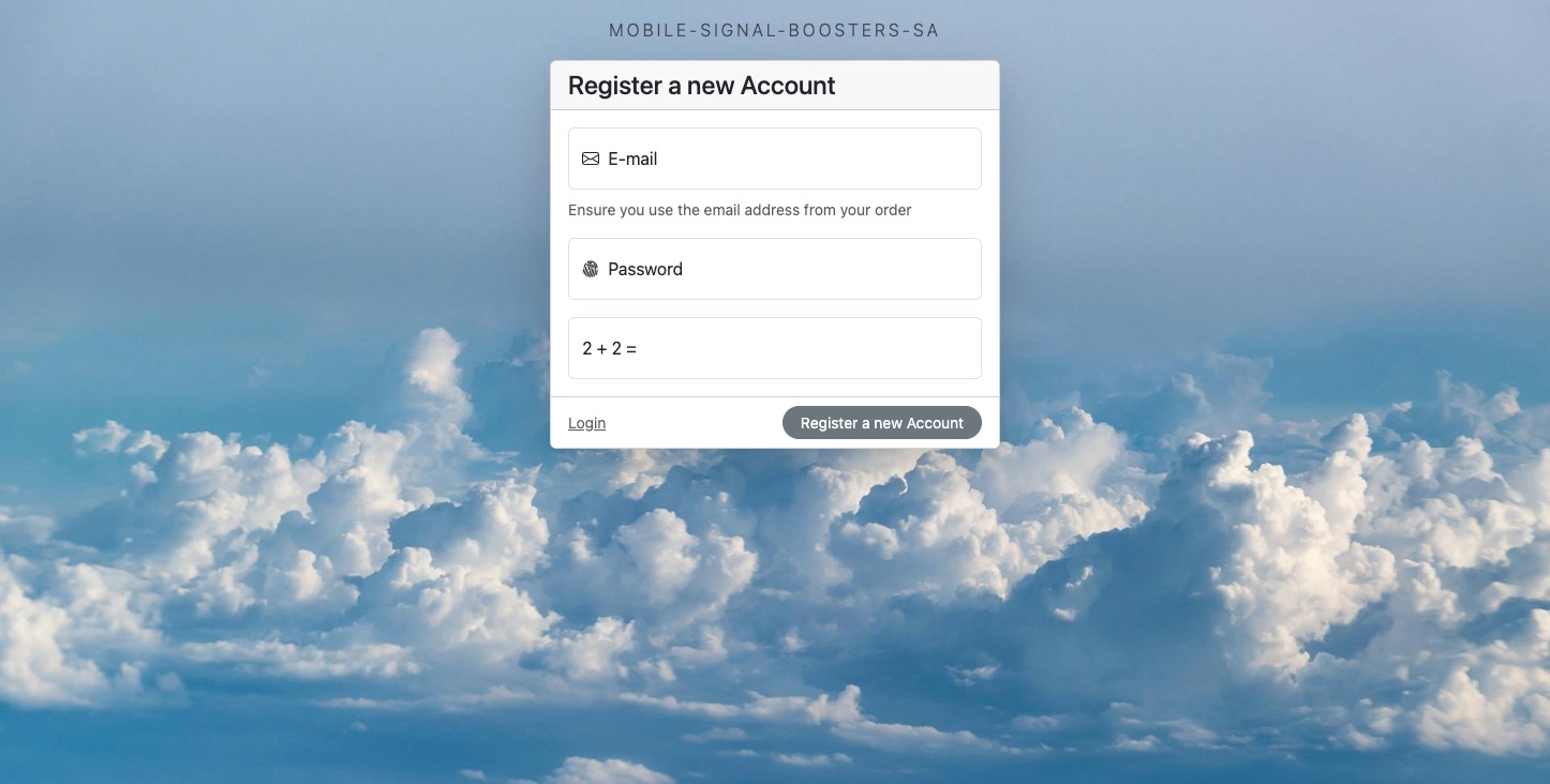 Register a New Account
